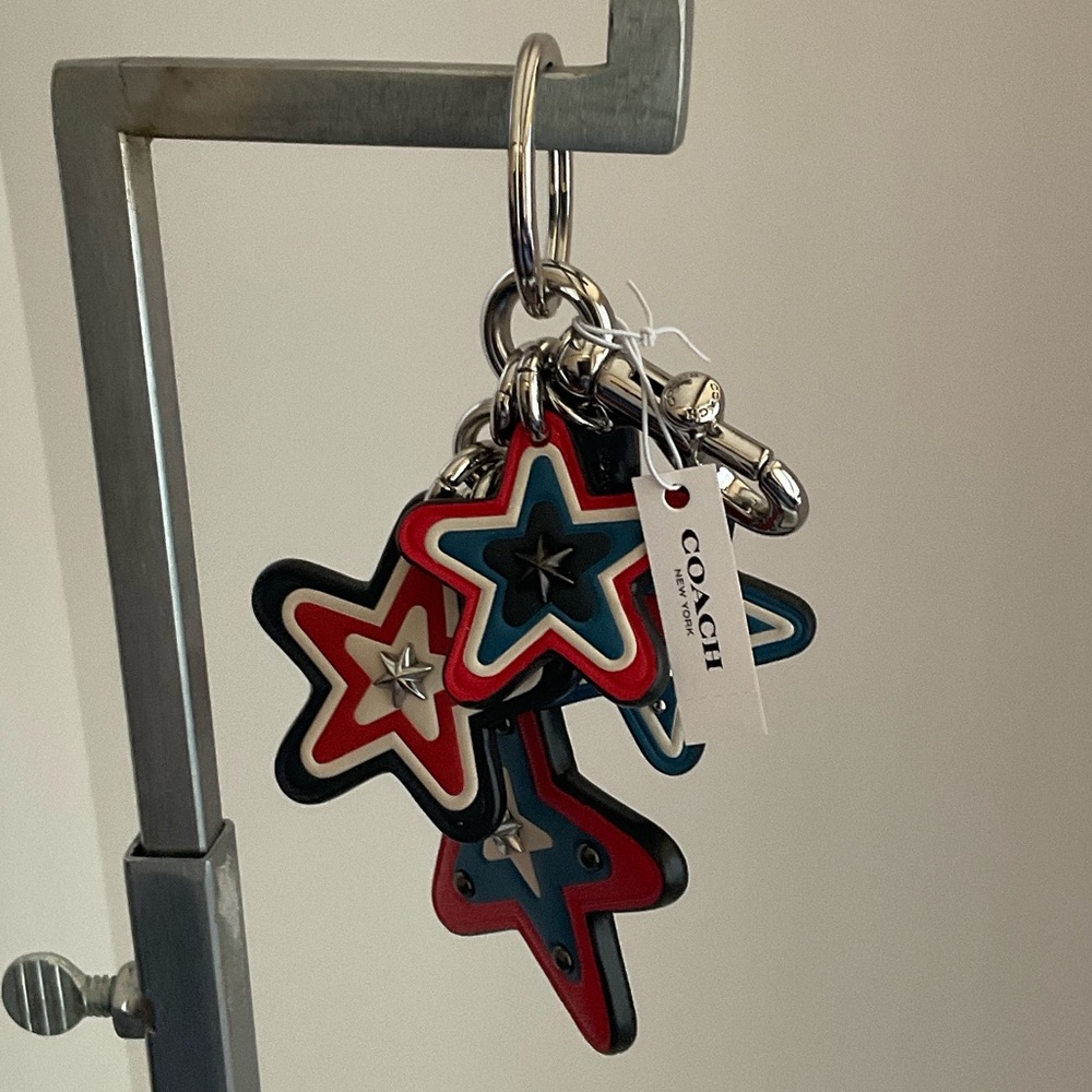 Coach Multicolor Star Keychain